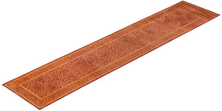 Traditional Mogul Orange Wool Runner 2' 5" x 11' 9" - Solo Rugs
