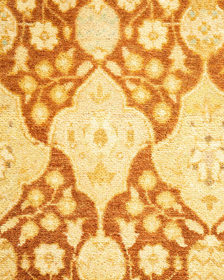 Traditional Mogul Yellow Wool Runner 2' 6" x 10' 3" - Solo Rugs