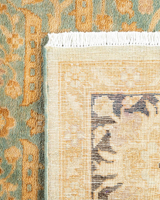 Contemporary Eclectic Light Blue Wool Area Rug 4' 1" x 6' 3" - Solo Rugs