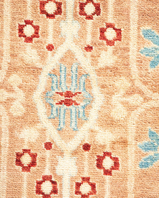 Contemporary Eclectic Yellow Wool Area Rug 4' 1" x 6' 2" - Solo Rugs