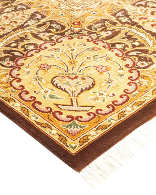 Traditional Mogul Brown Wool Area Rug 8' 1" x 10' 4" - Solo Rugs