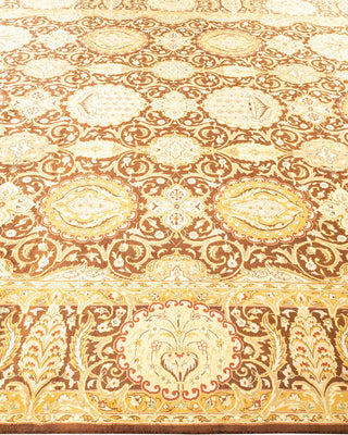 Traditional Mogul Brown Wool Area Rug 8' 1" x 10' 4" - Solo Rugs