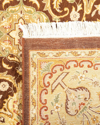 Traditional Mogul Brown Wool Area Rug 8' 1" x 10' 4" - Solo Rugs