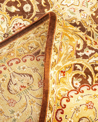 Traditional Mogul Brown Wool Area Rug 8' 1" x 10' 4" - Solo Rugs