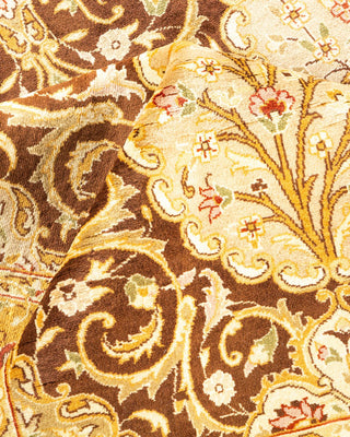 Traditional Mogul Brown Wool Area Rug 8' 1" x 10' 4" - Solo Rugs