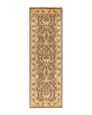 Traditional Mogul Brown Wool Runner 2' 6" x 7' 10" - Solo Rugs