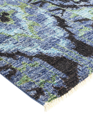Contemporary Modern Purple Wool Area Rug 5' 10" x 9' 2" - Solo Rugs