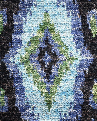 Contemporary Modern Purple Wool Area Rug 5' 10" x 9' 2" - Solo Rugs