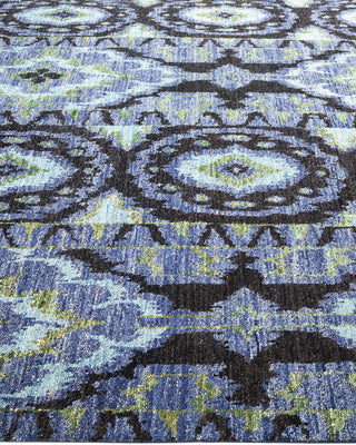 Contemporary Modern Purple Wool Area Rug 5' 10" x 9' 2" - Solo Rugs