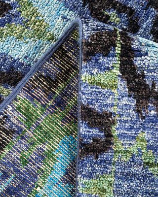 Contemporary Modern Purple Wool Area Rug 5' 10" x 9' 2" - Solo Rugs