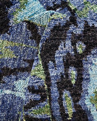 Contemporary Modern Purple Wool Area Rug 5' 10" x 9' 2" - Solo Rugs
