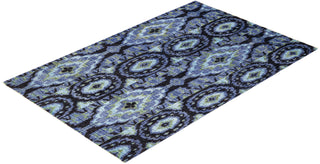 Contemporary Modern Purple Wool Area Rug 5' 10" x 9' 2" - Solo Rugs