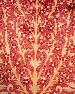 Traditional Mogul Orange Wool Area Rug 6' 2" x 8' 5" - Solo Rugs