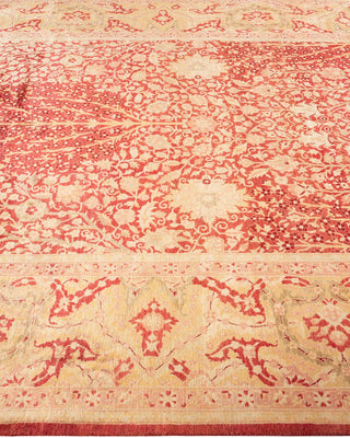 Traditional Mogul Orange Wool Area Rug 6' 2" x 8' 5" - Solo Rugs