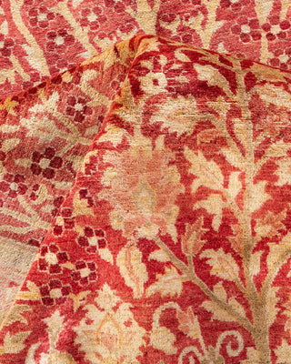Traditional Mogul Orange Wool Area Rug 6' 2" x 8' 5" - Solo Rugs
