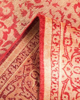 Traditional Mogul Orange Wool Area Rug 5' 1" x 7' 4" - Solo Rugs