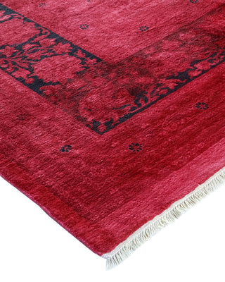 Contemporary Transitional Red Wool Area Rug 9' 3" x 11' 10" - Solo Rugs