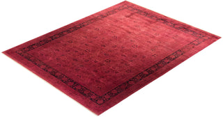 Contemporary Transitional Red Wool Area Rug 9' 3" x 11' 10" - Solo Rugs