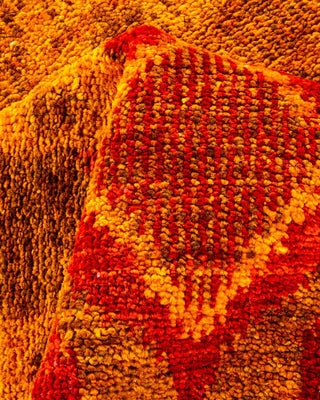 Contemporary Modern Orange Wool Area Rug 5' 0" x 8' 0" - Solo Rugs