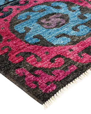 Contemporary Modern Black Wool Area Rug 8' 8" x 10' 1" - Solo Rugs