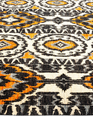 Contemporary Modern Black Wool Area Rug 6' 2" x 9' 5" - Solo Rugs
