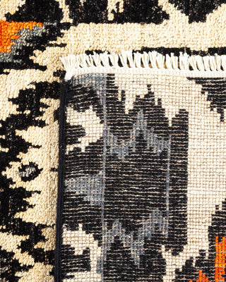Contemporary Modern Black Wool Area Rug 6' 2" x 9' 5" - Solo Rugs