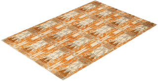 Contemporary Modern Light Gray Wool Area Rug 6' 0" x 9' 1" - Solo Rugs