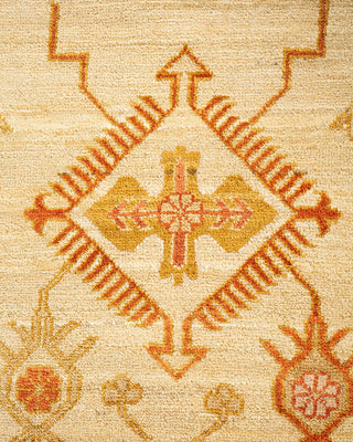Contemporary Eclectic Ivory Wool Area Rug 9' 0" x 12' 0" - Solo Rugs
