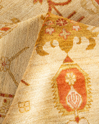 Contemporary Eclectic Ivory Wool Area Rug 9' 0" x 12' 0" - Solo Rugs