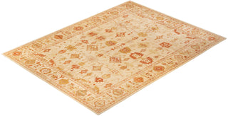 Contemporary Eclectic Ivory Wool Area Rug 9' 0" x 12' 0" - Solo Rugs