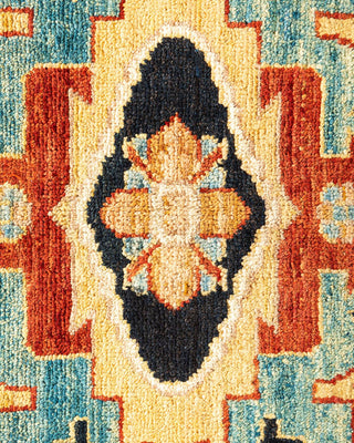 Contemporary Eclectic Blue Wool Area Rug 9' 2" x 11' 8" - Solo Rugs