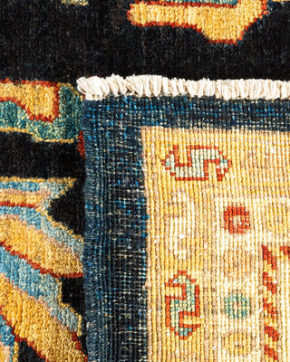 Contemporary Eclectic Blue Wool Area Rug 9' 2" x 11' 8" - Solo Rugs