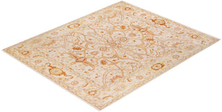 Contemporary Eclectic Ivory Wool Area Rug 8' 3" x 9' 10" - Solo Rugs