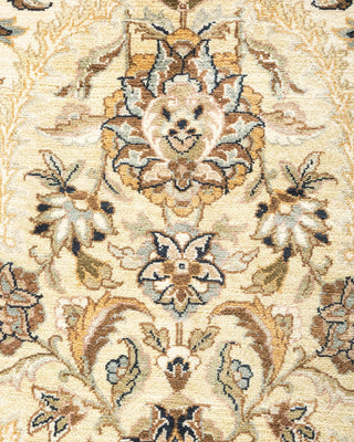 Traditional Mogul Ivory Wool Area Rug 9' 3" x 12' 2" - Solo Rugs