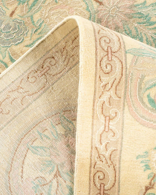 Traditional Mogul Ivory Wool Area Rug 8' 1" x 11' 4" - Solo Rugs