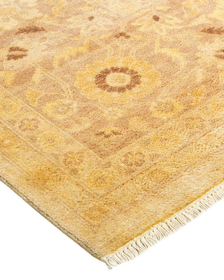 Contemporary Eclectic Ivory Wool Area Rug 8' 2" x 14' 1" - Solo Rugs