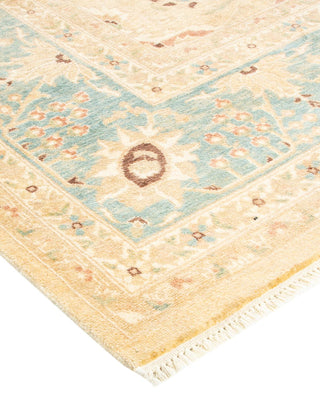 Contemporary Eclectic Ivory Wool Area Rug 7' 10" x 9' 10" - Solo Rugs