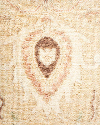 Contemporary Eclectic Ivory Wool Area Rug 7' 10" x 9' 10" - Solo Rugs