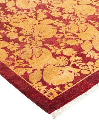 Traditional Mogul Red Wool Area Rug 10' 2" x 13' 6" - Solo Rugs