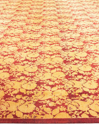 Traditional Mogul Red Wool Area Rug 10' 2" x 13' 6" - Solo Rugs