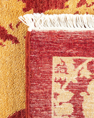 Traditional Mogul Red Wool Area Rug 10' 2" x 13' 6" - Solo Rugs