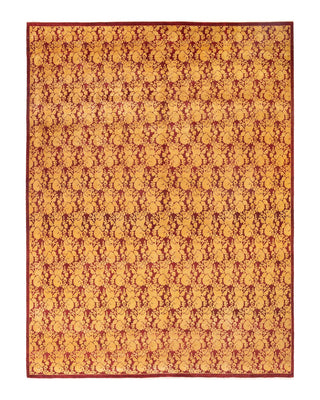 Traditional Mogul Red Wool Area Rug 10' 2" x 13' 6" - Solo Rugs