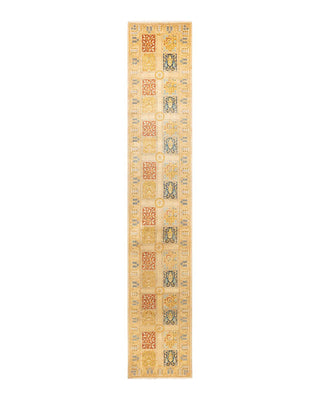 Traditional Mogul Ivory Wool Runner 2' 7" x 14' 8" - Solo Rugs