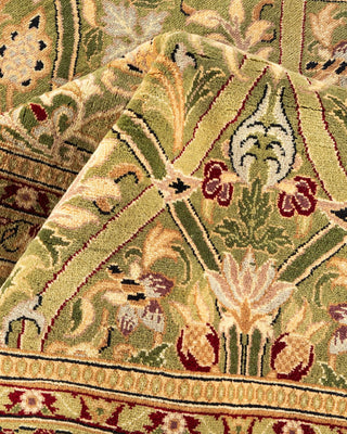 Traditional Mogul Green Wool Area Rug 8' 2" x 10' 6" - Solo Rugs
