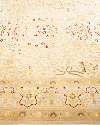 Traditional Mogul Ivory Wool Area Rug 8' 1" x 10' 2" - Solo Rugs