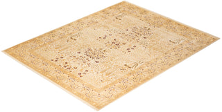 Traditional Mogul Ivory Wool Area Rug 8' 1" x 10' 2" - Solo Rugs