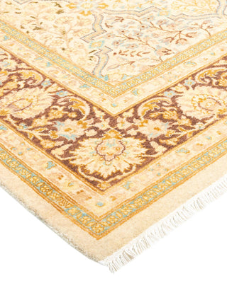 Traditional Mogul Ivory Wool Area Rug 5' 8" x 8' 3" - Solo Rugs