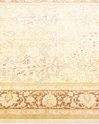 Traditional Mogul Ivory Wool Area Rug 5' 8" x 8' 3" - Solo Rugs