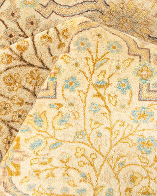 Traditional Mogul Ivory Wool Area Rug 5' 8" x 8' 3" - Solo Rugs