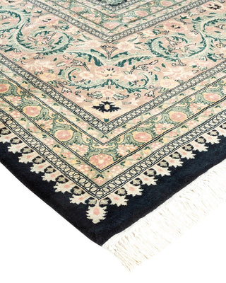 Traditional Mogul Black Wool Area Rug 12' 2" x 17' 5" - Solo Rugs